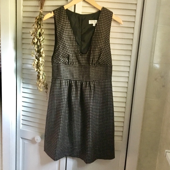 {NWT Nancy Rose} Black Tweed Squares Winter Dress - Picture 4 of 8
